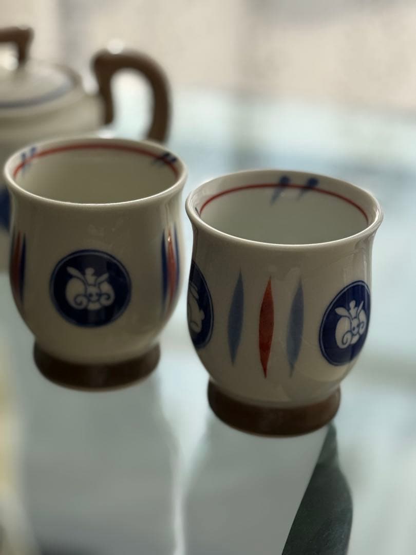 陶器製急須と湯呑みセット