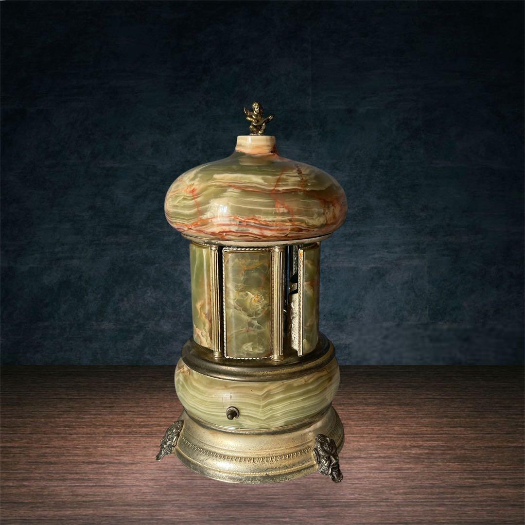 『修理　必要』リュージュ　陶器製カラクリ オルゴール　葉巻入れ　アンティーク