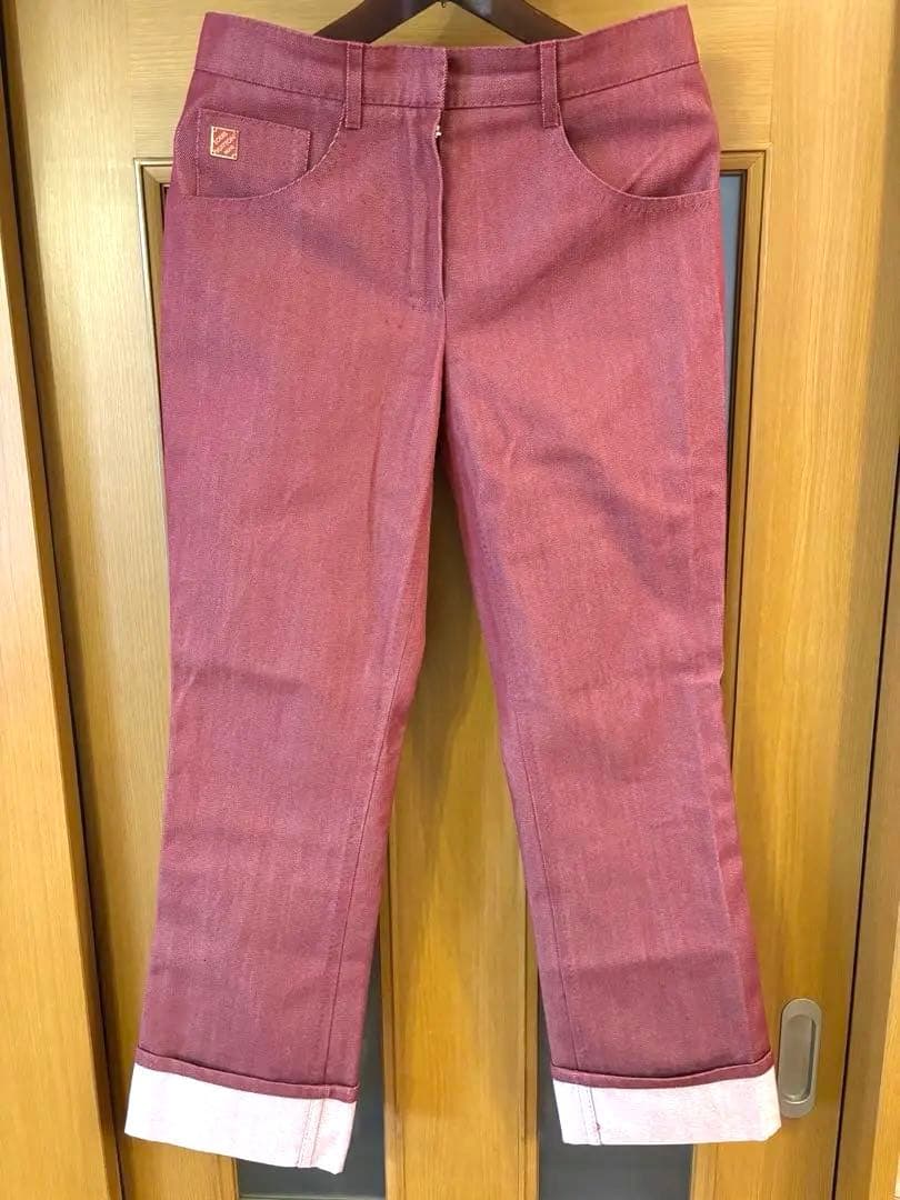 #美品Louis Vuitton エンジ系レディースストレートデニム#サイズ38