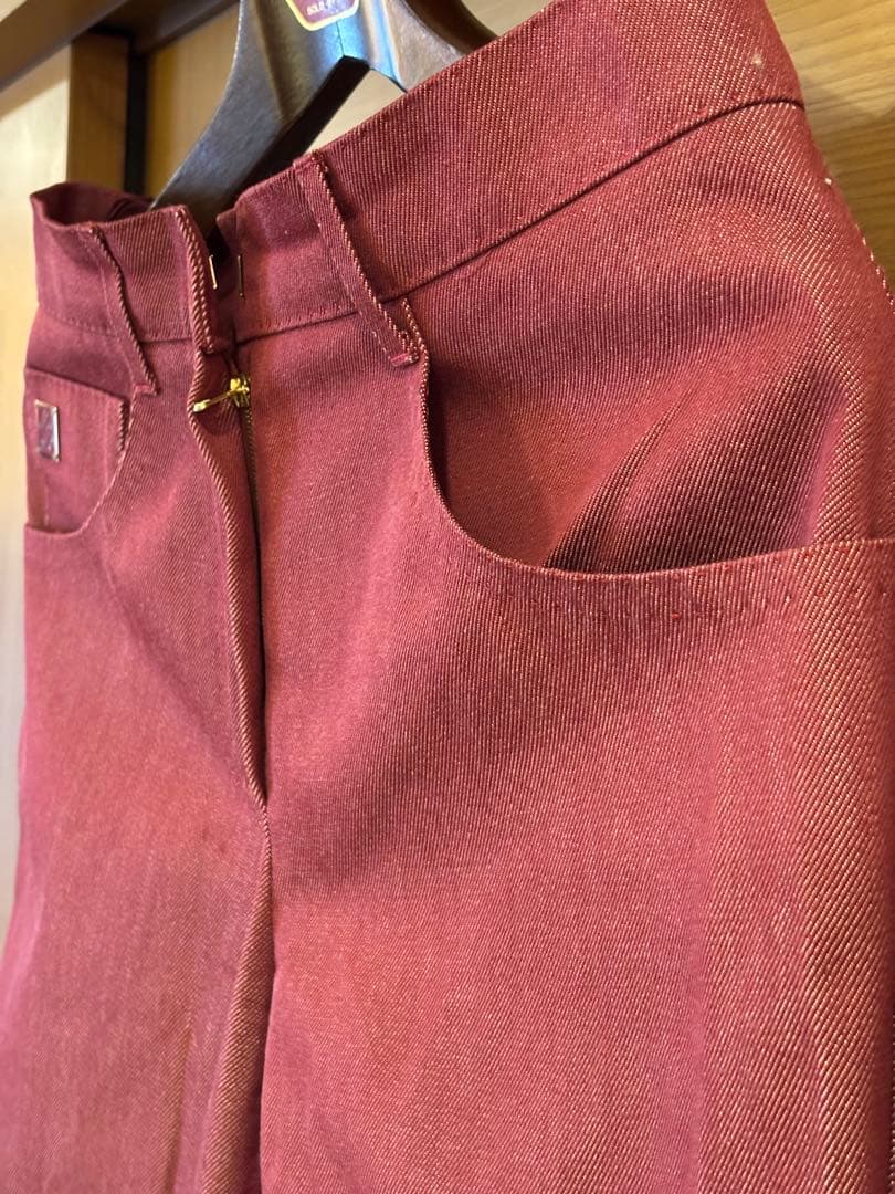 #美品Louis Vuitton エンジ系レディースストレートデニム#サイズ38
