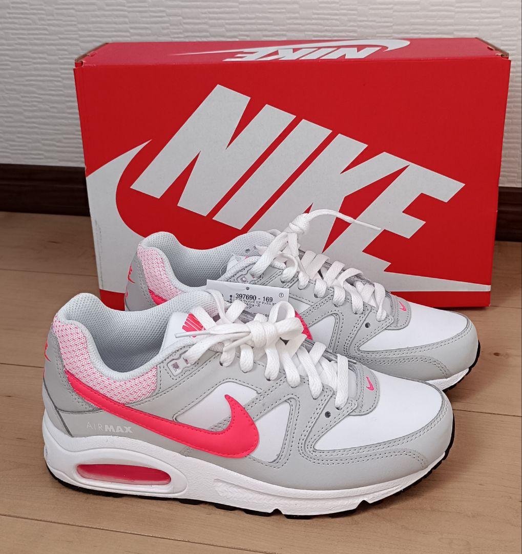 NIKE AIR MAX COMMAND 24.5cm ホワイト/グレー/ピンク