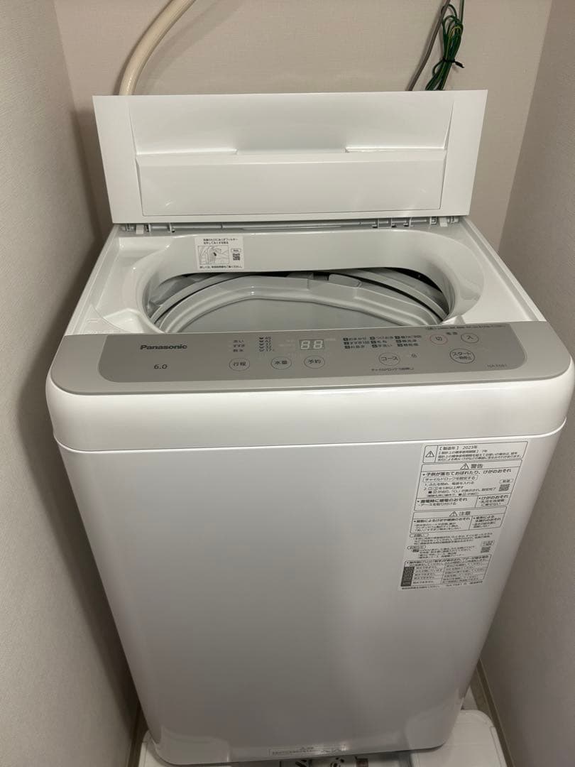 【送料込】Panasonic 縦型洗濯機2023年製　6.0kg ホワイト