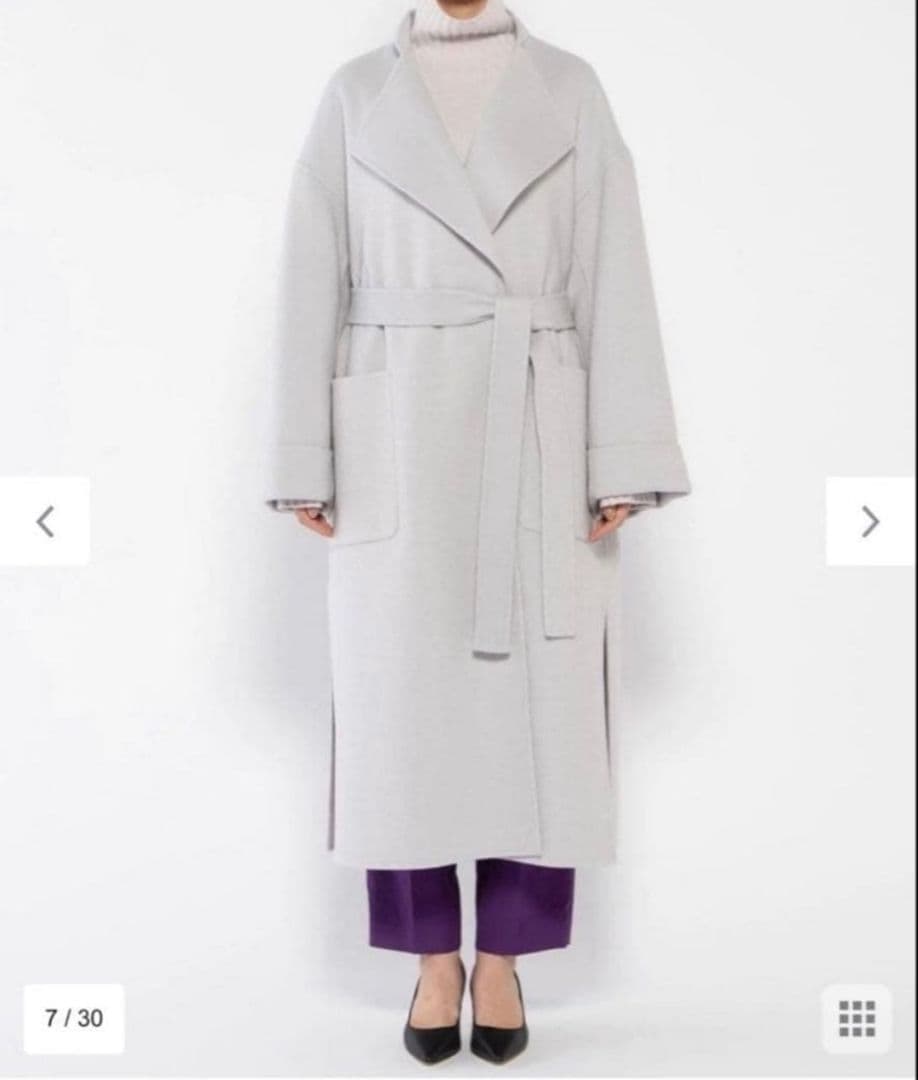 【uncrave WHITE 】 アンクレイヴ　リバー ロングコート