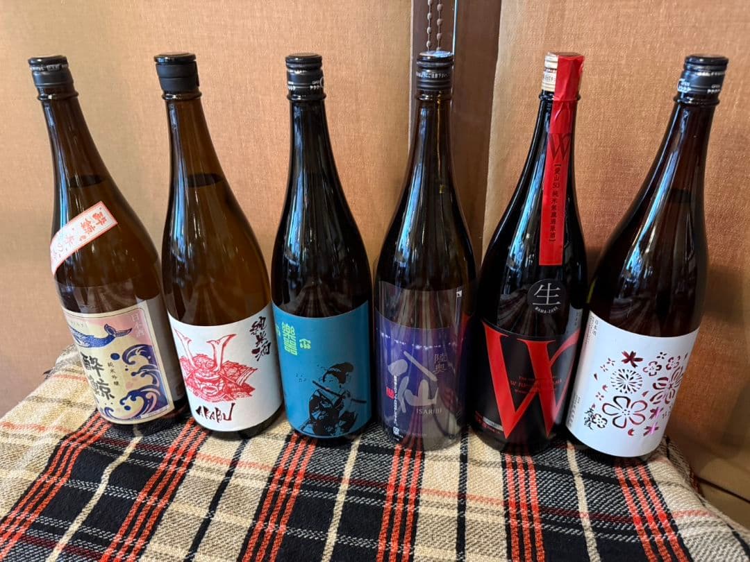 日本酒６本セット　 酔鯨、アカブ、楽器正宗、陸奥八仙、w .春霞