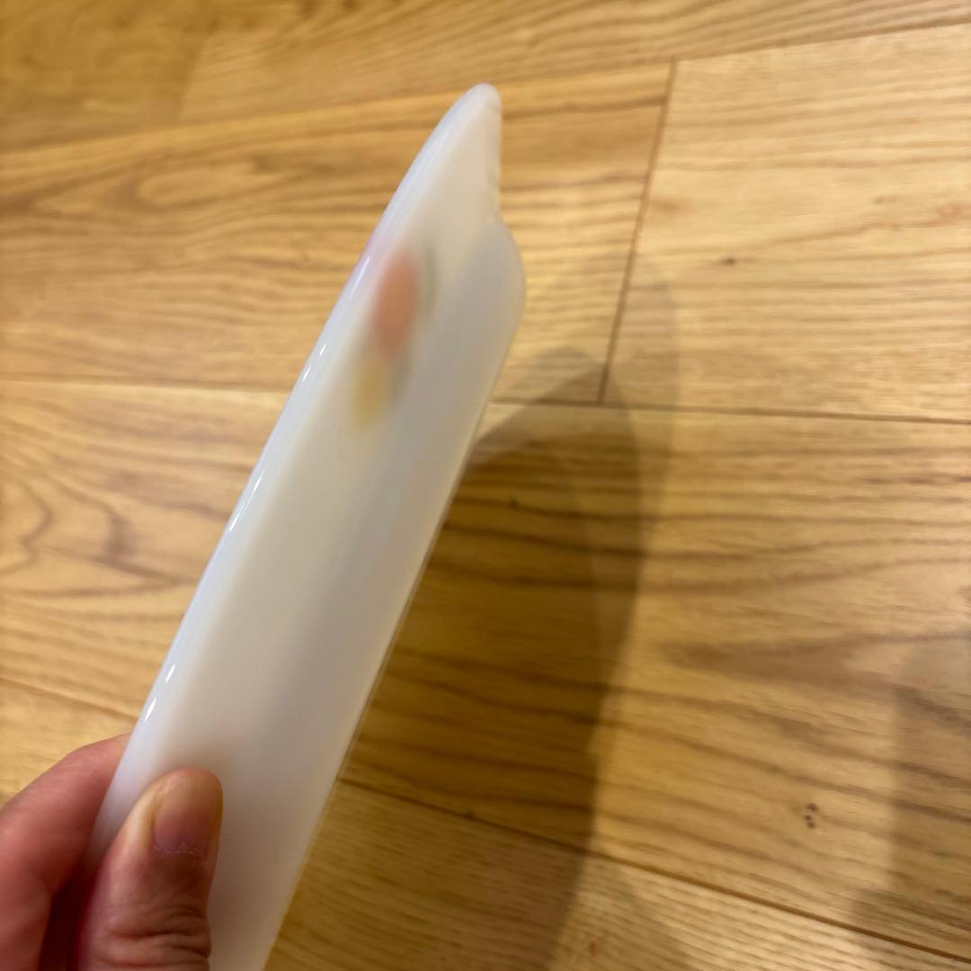 新品　アルコパル　ミルクガラス　花柄　楕円　昭和　アンティーク　レトロ　ババリア