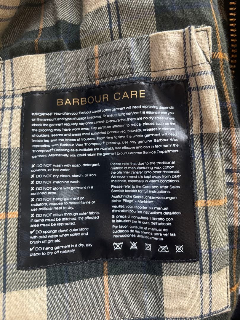 Barbour ダークグリーン ジャケット 40\"