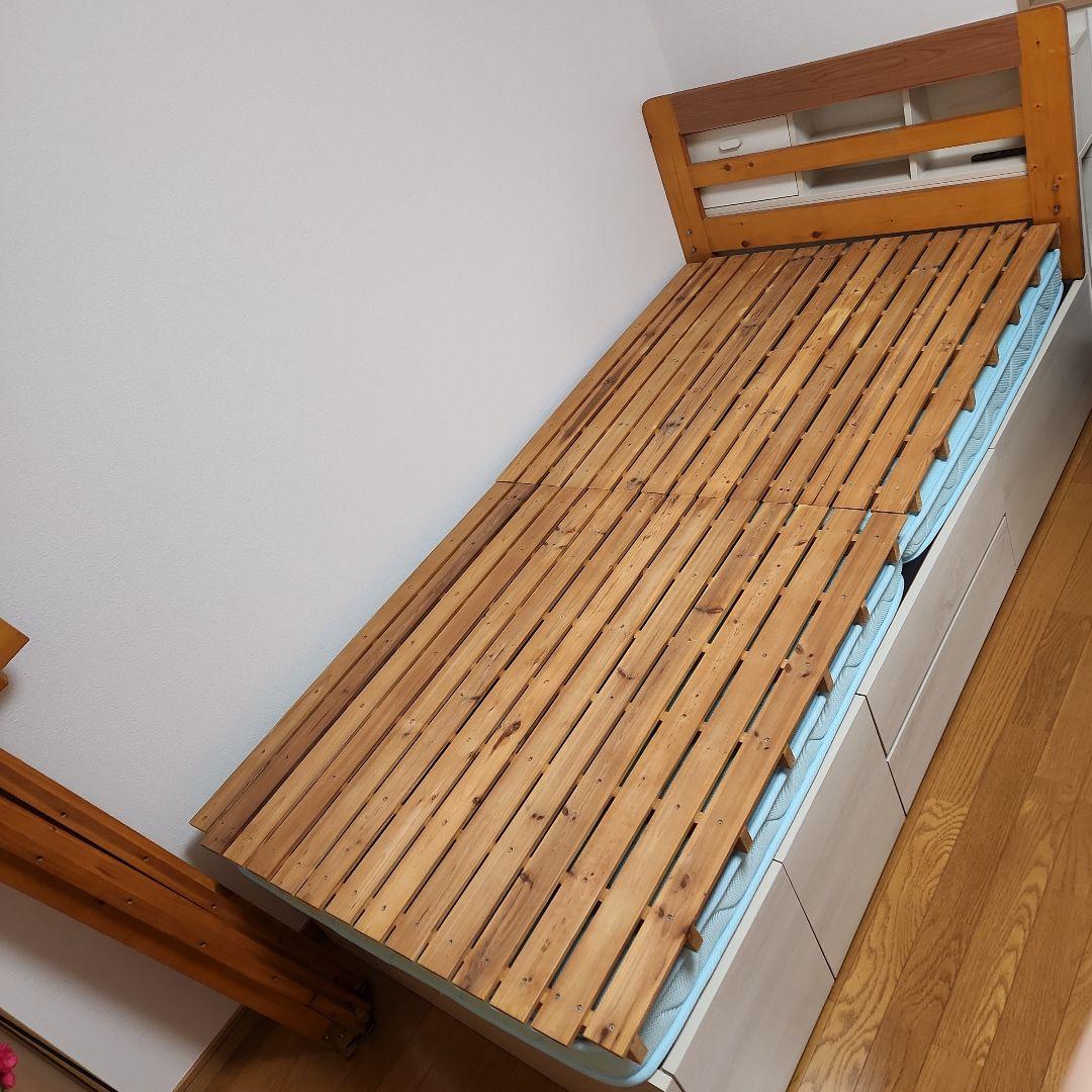 スノコベッド　ベッド　すのこ　天然木製　パイン材　杉　木製　山善　ヤマゼン