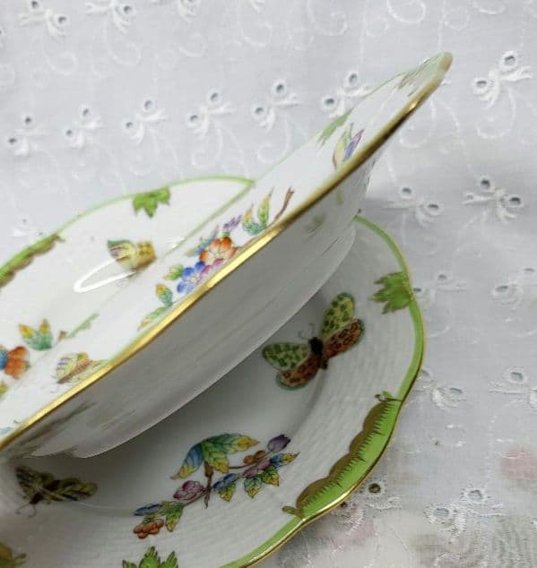 美品✨ヘレンド ヴィクトリアブーケ サラダ デザート プレート17 皿 花蝶①