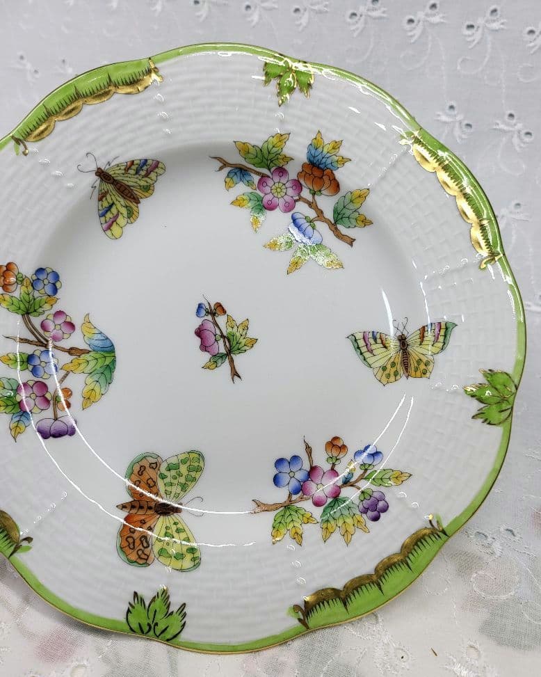 美品✨ヘレンド ヴィクトリアブーケ サラダ デザート プレート17 皿 花蝶①