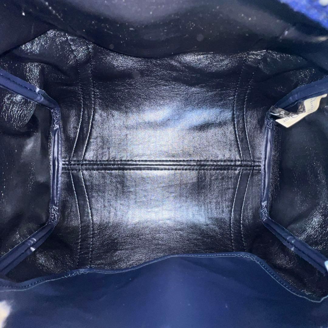 【美品】Dior ミニボストンバッグ トロッター キャンバス レザー