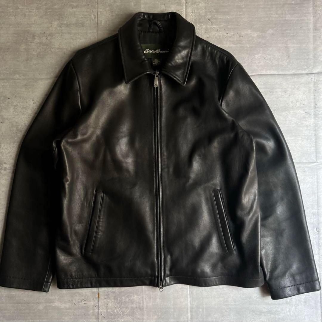 【10月5日出品終了】Eddie Bauer 00s ラムレザージャケット