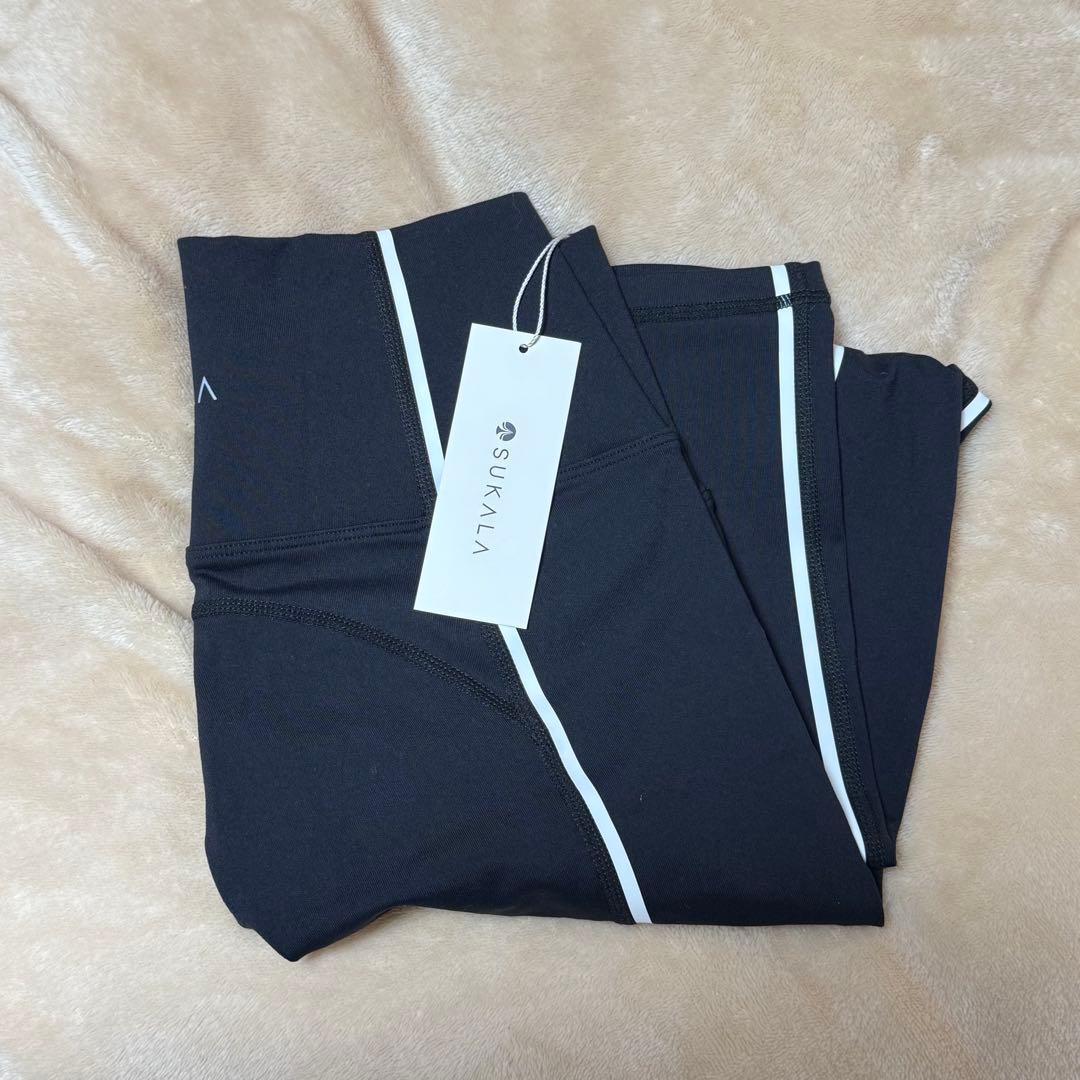 SUKALA カラーラインレギンス ブラック Sサイズ