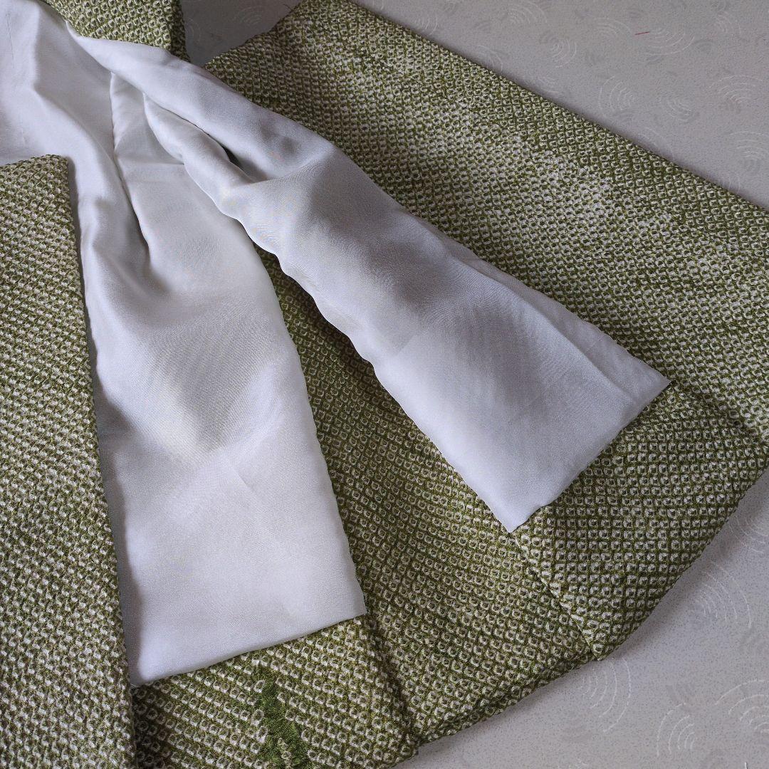 七五三３歳男の子正絹総絞りの被布(抹茶色の柄あり）