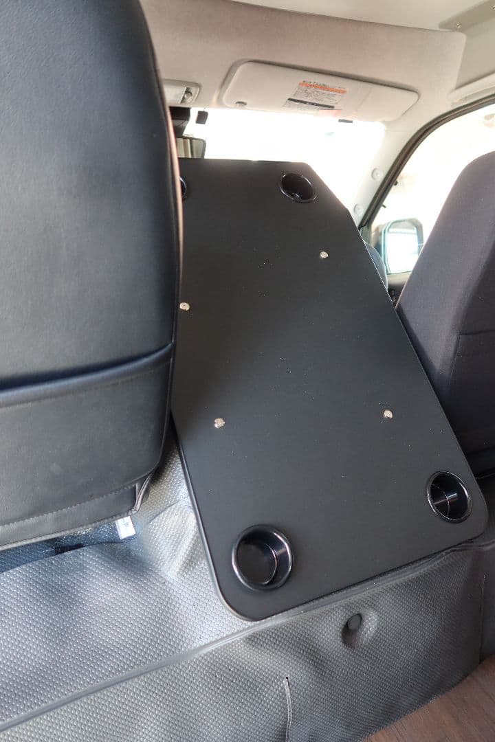 ハイエース　200系　ワイド　センターコンソール　フラットテーブル　ロング　黒