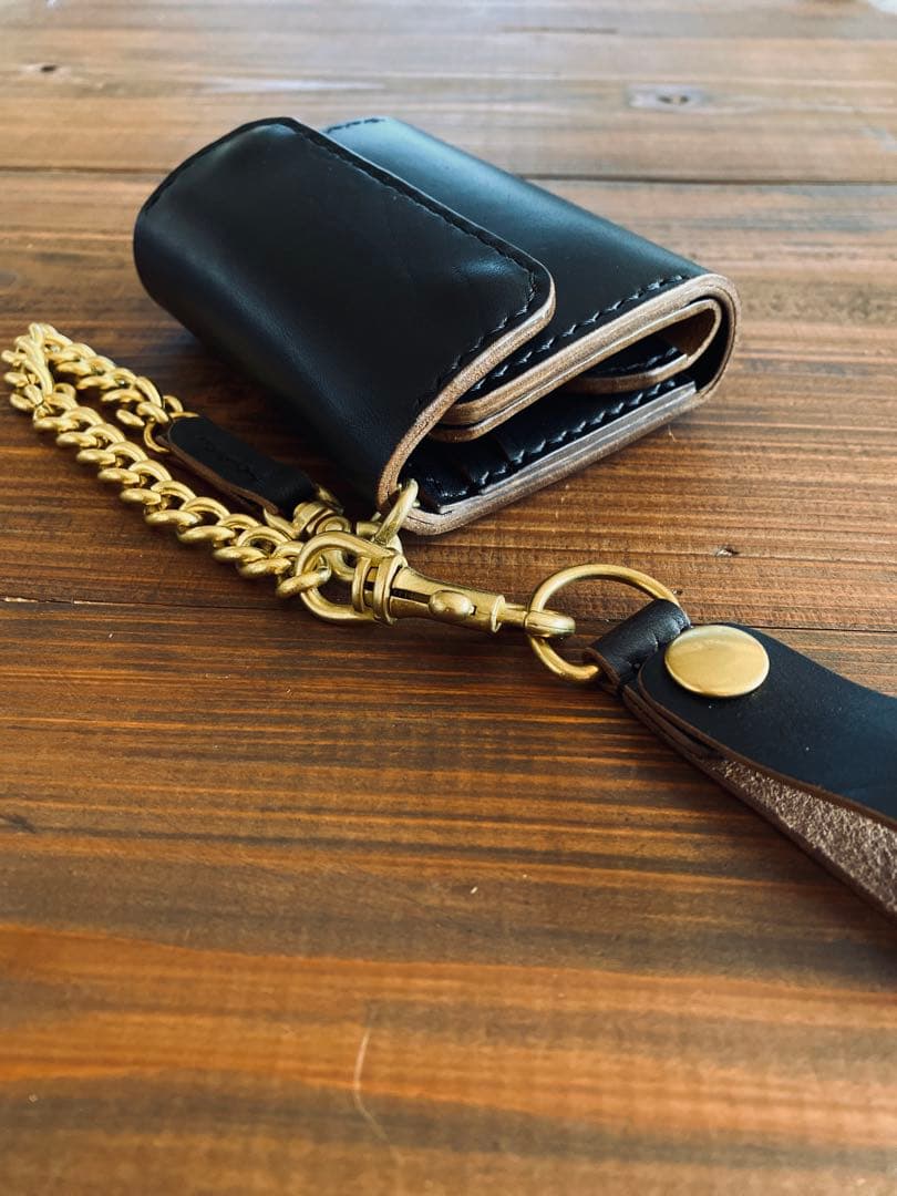 【HORSE BUTT】TL03-70ショートウォレット&真鍮チェーン付き