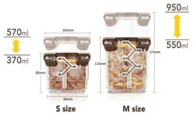 パズルロック サイズ可変密封容器 S・M計40個セット 処分特価 数量限定