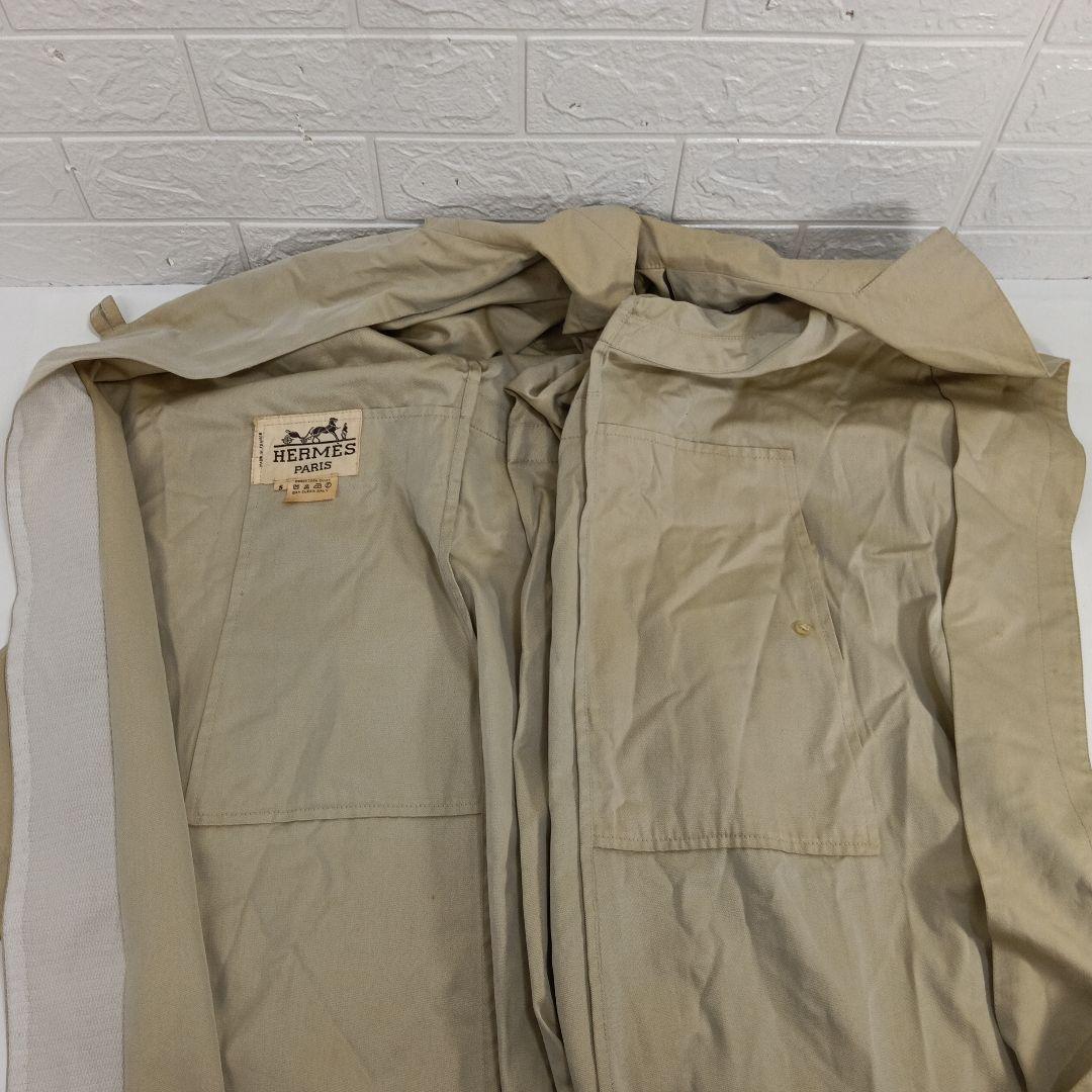 HERMES ベージュ トレンチコート　上228