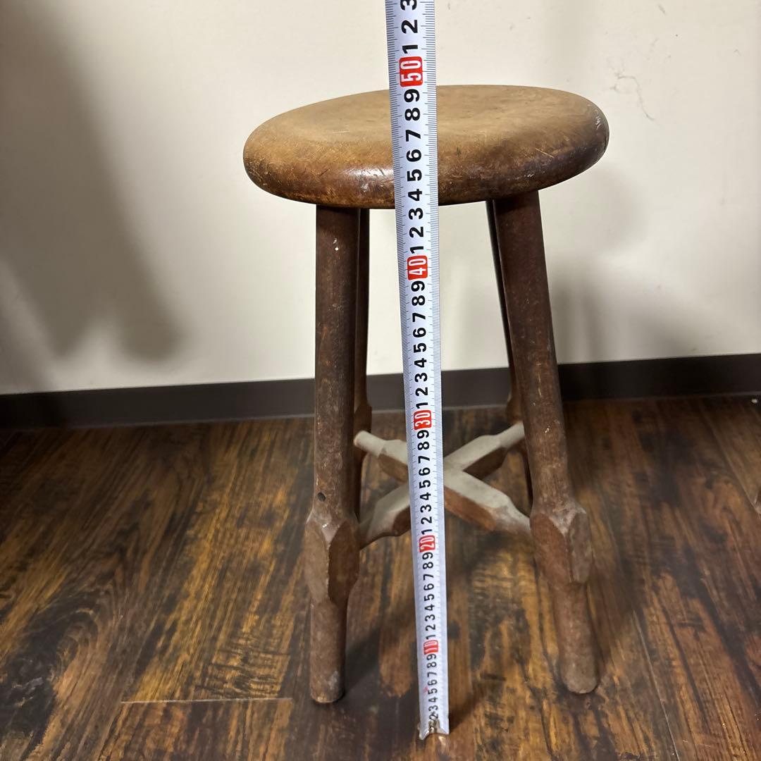 木製 椅子 2脚セット 昭和 学校 理科室 レトロ ヴィンテージ