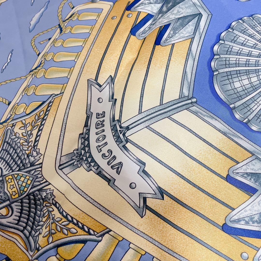 極美品　エルメス　カレ90 RAILING 船の手摺　シルク　スカーフ