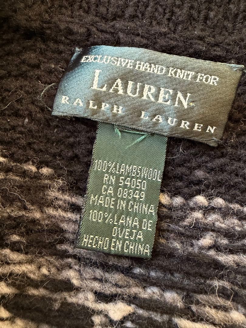 メンズ Ralph Lauren ハンドニット カーディガン 90年代