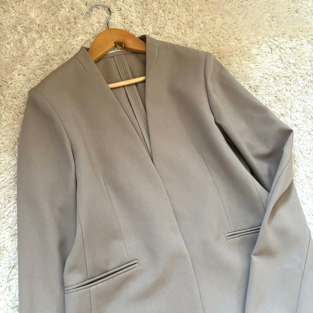美品✨2023年 プラステ セットアップスーツ ノーカラー 洗える ベージュ