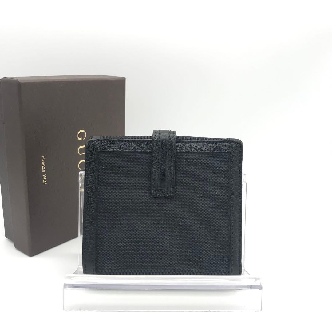 オールドグッチ　グッチ財布　グッチ折り財布　グッチキャンバス　グッチレザー