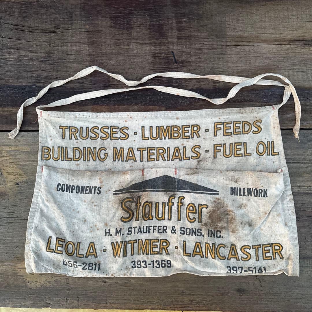 アメリカ ヴィンテージ ワークエプロン Stauffer 当時物
