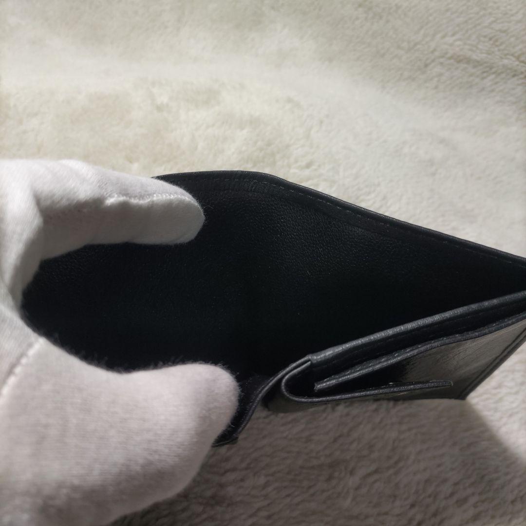 皇居　皇室　限定　折り財布　本革　黒