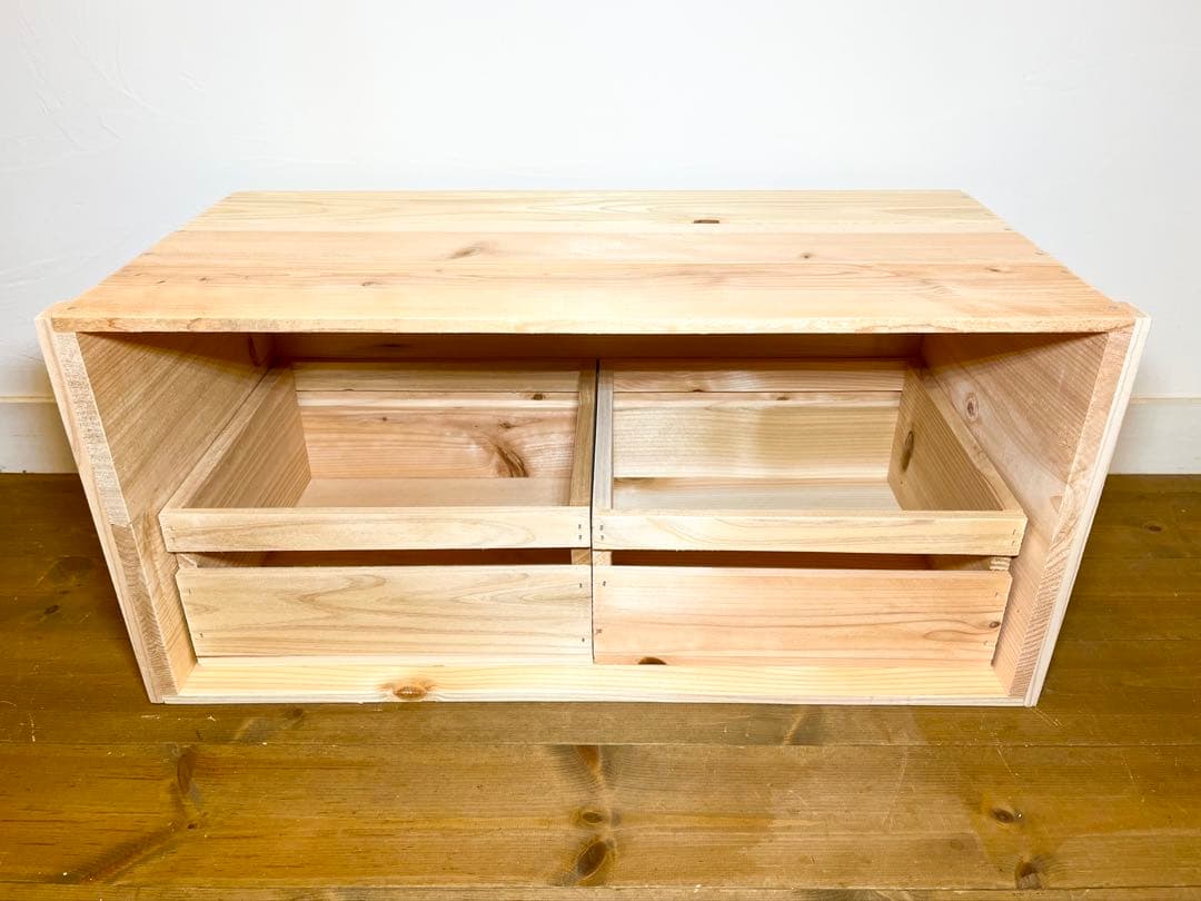 りんご箱 2箱 & 収納小箱 8箱 セット販売 / 木箱 ストレージ 引出し