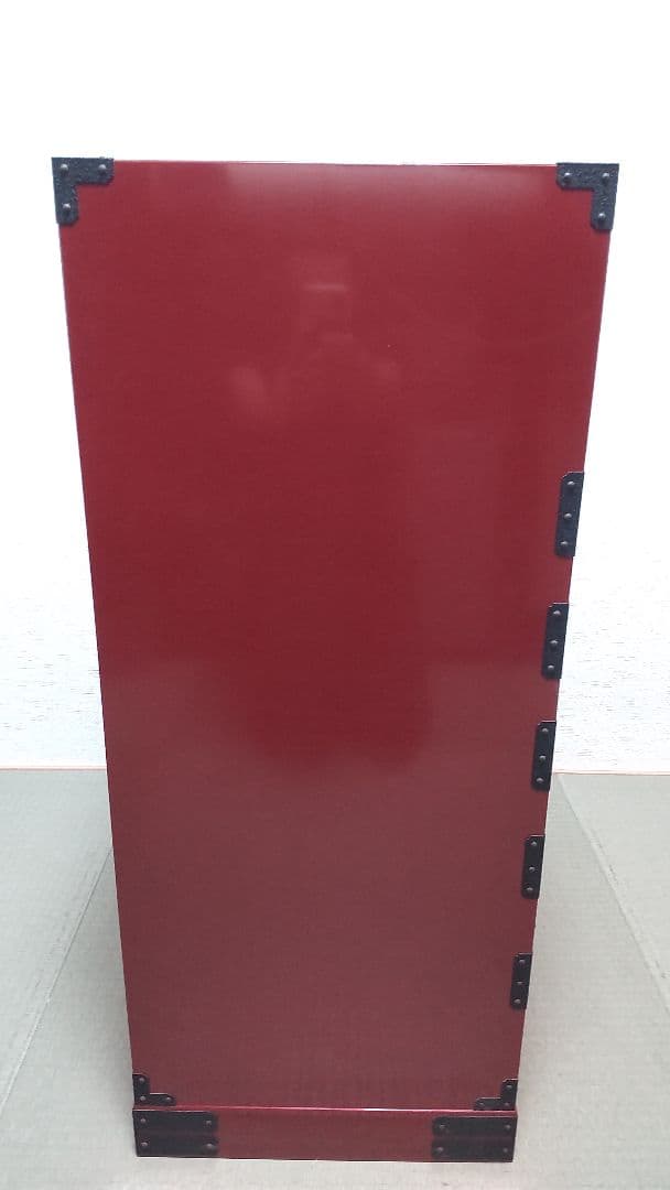 仙台箪笥 和箪笥 アンティーク 茶棚 南蛮 漆 朱色 木製 民芸 鉄金具 大型