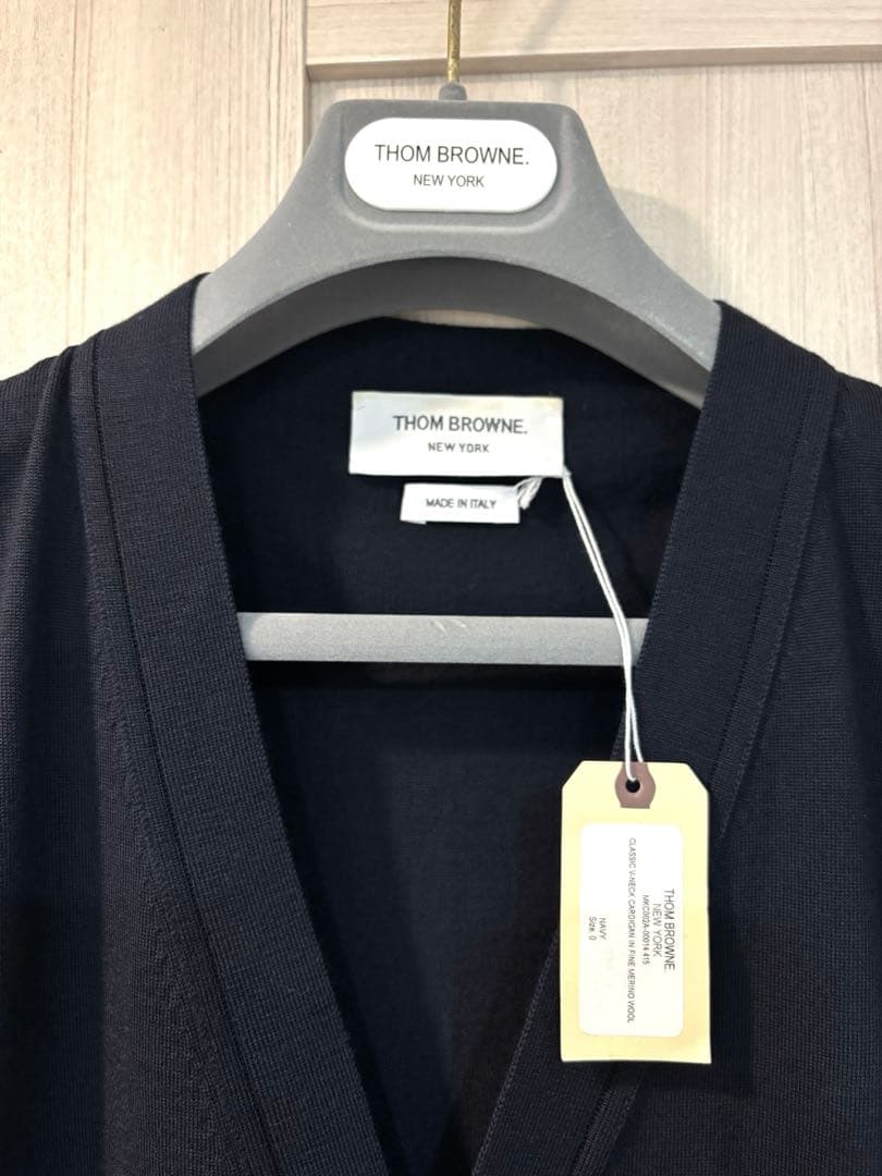 THOM BROWNE 4bar クラシックカーディガン 0