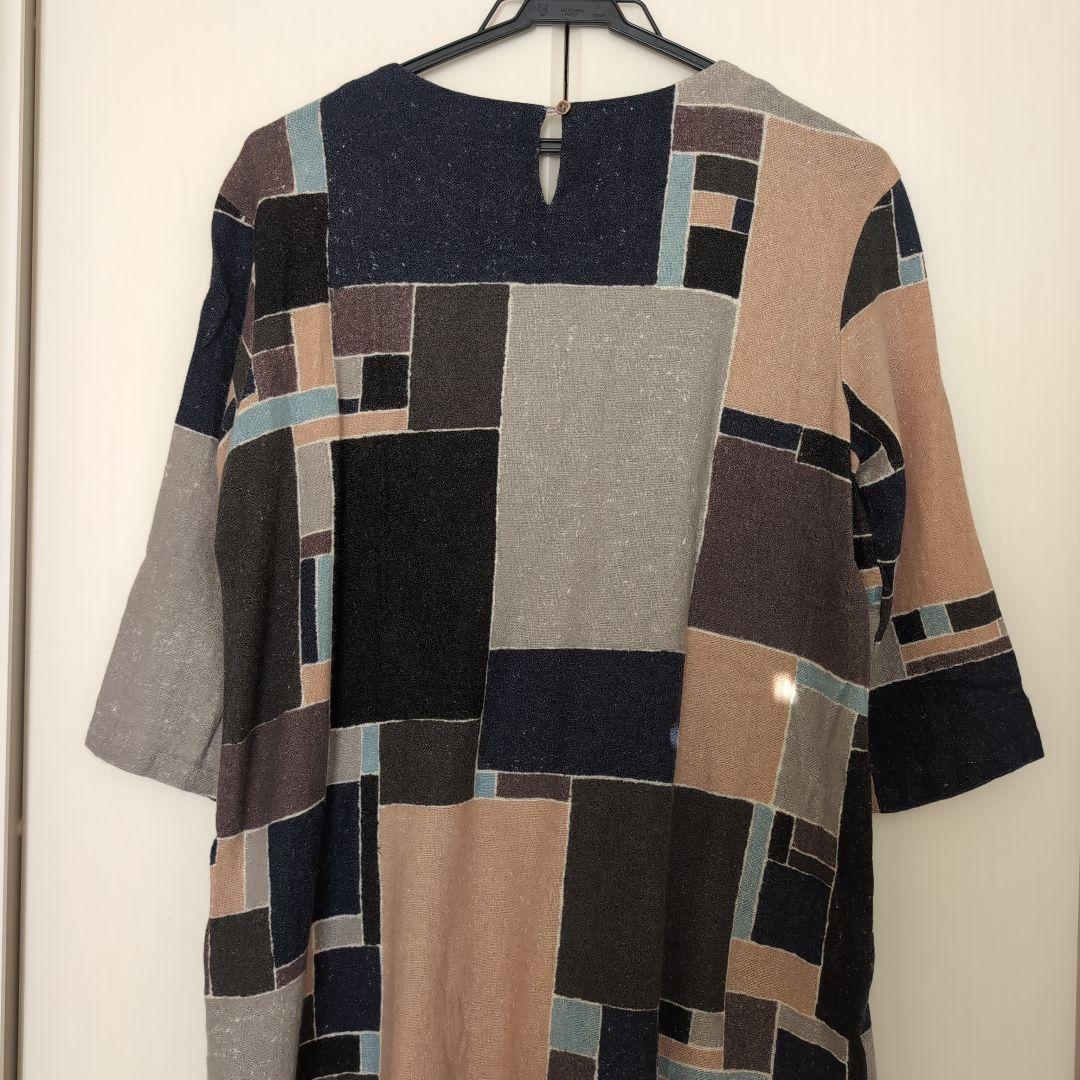 ミナペルホネン　カシミア ワンピース 7分袖