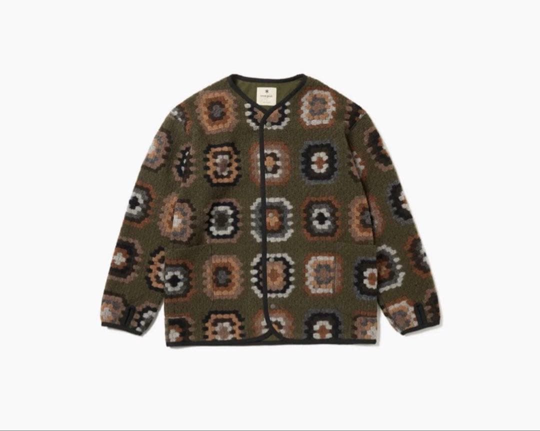 【未使用】peak wool jacquard cardigan