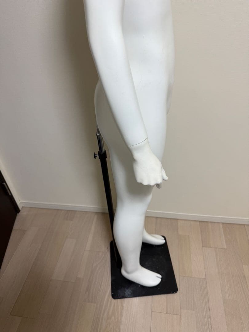 パールイデア　男性　全身トルソー　マネキン　白　高さ調整可能　ディスプレイ