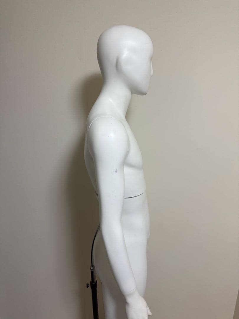 パールイデア　男性　全身トルソー　マネキン　白　高さ調整可能　ディスプレイ
