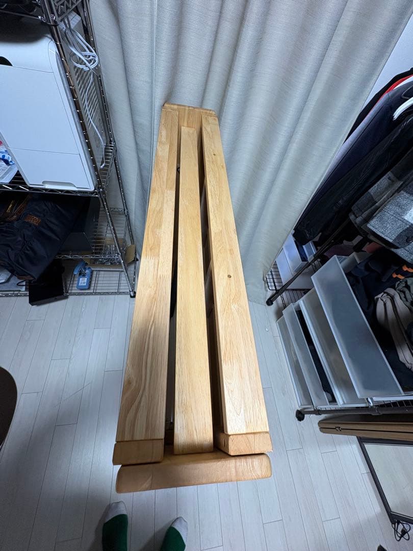 とし。　中居木工　スノコベッド　折りたたみベッド