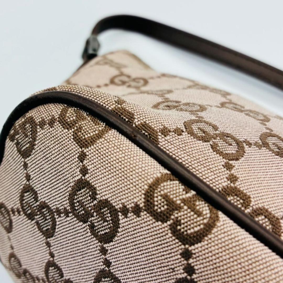 グッチ アクセサリーポーチ GG柄 キャンバス ブラウン系 ピンクブラウン