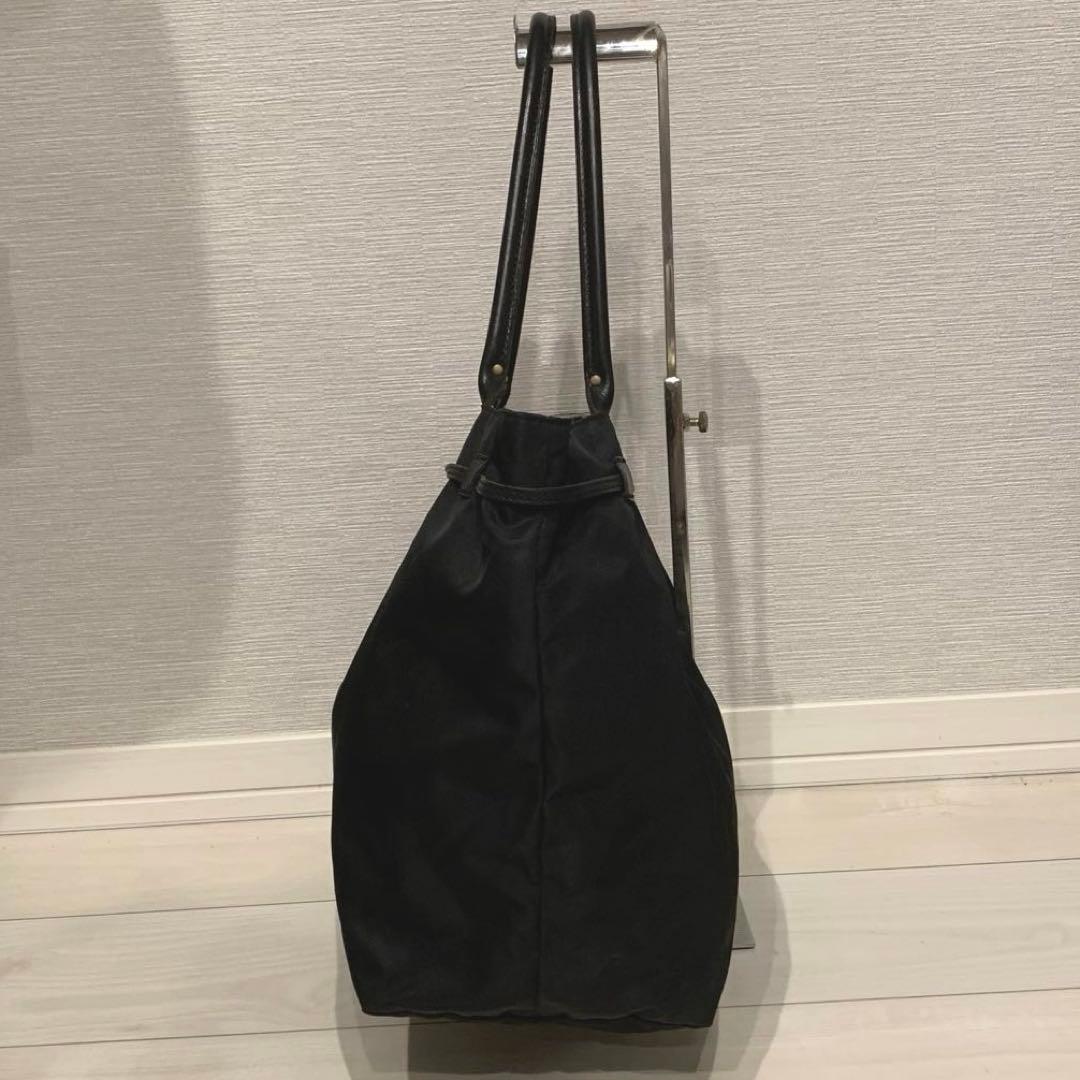 美品✨フェリージ トートバッグ 巾着 ナイロン レザー ブラック