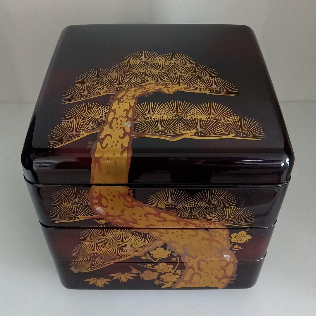 螺鈿　お重箱　松竹梅柄