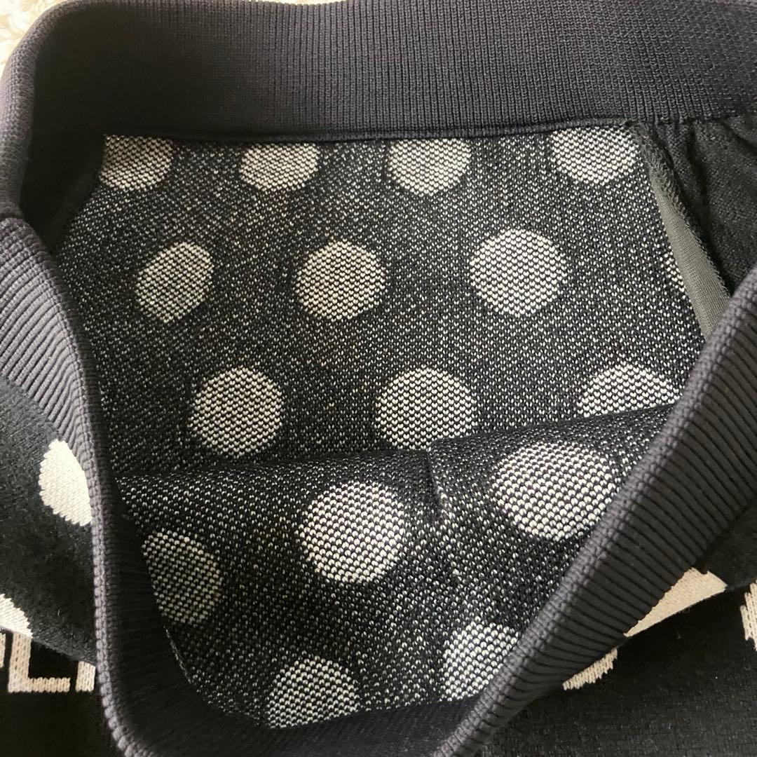 【35,200円新品】パーリーゲイツ ウール混 ジャカードロゴドット柄スカート