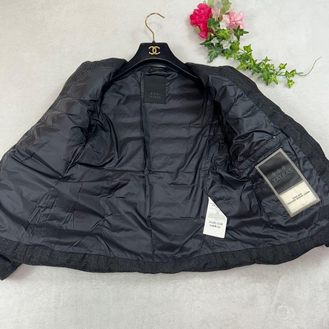 K660 美品 S タトラス ゴールド金具 ダウンジャケット グレー レディース