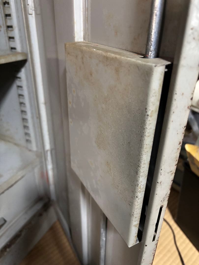 昭和レトロ　Zipper キャビネット 両開き書庫　グレー　鍵なし、ダイヤル壊れ