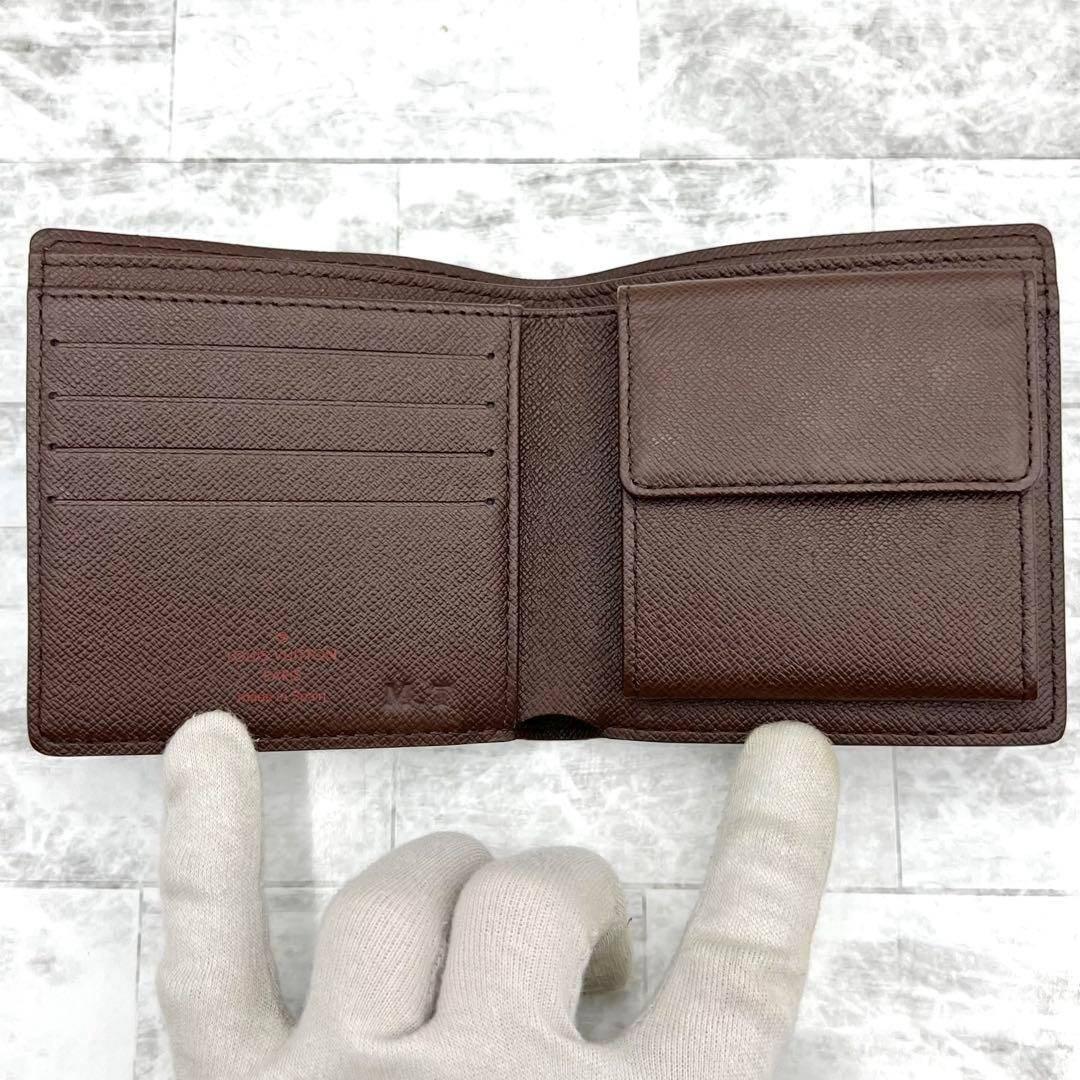 ★極上美品★ルイヴィトン　二つ折り　ダミエ　ポルトフォイユ　マルコ　カード４枚②