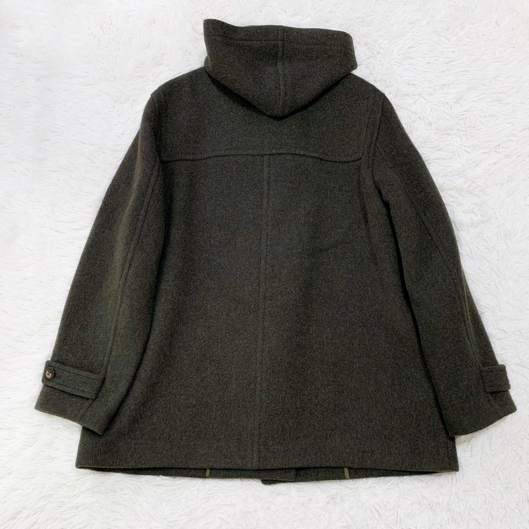 マドモアゼル ノンノン ウール カシミヤ ダッフルコート フーディ チェック