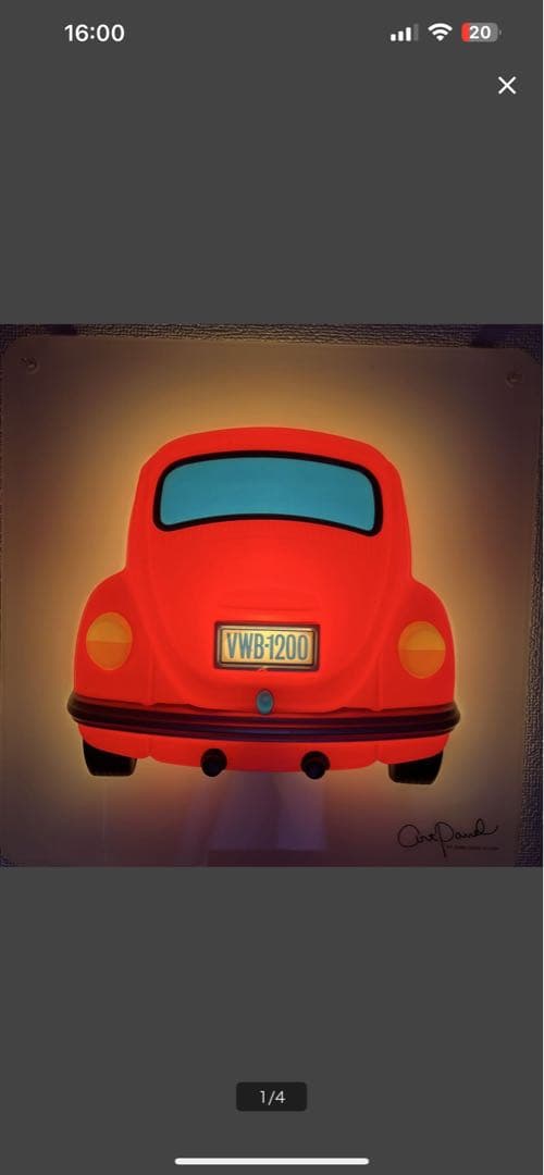 ミニクーパー風 アートパネル照明 ボンビ社レトロ