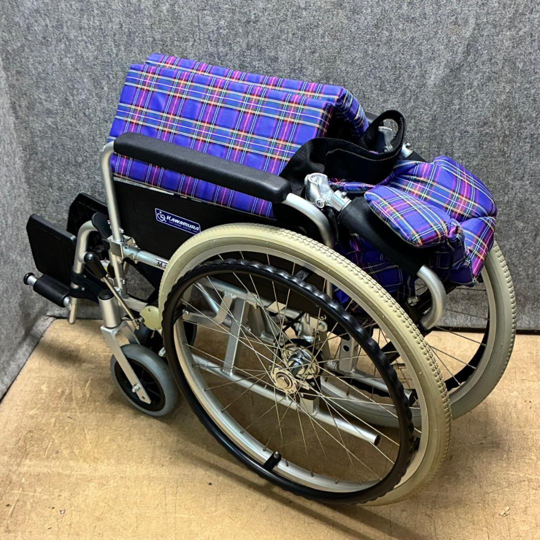 カワムラ　自走式車イス　KA822B-N3　厚クッション　　26158