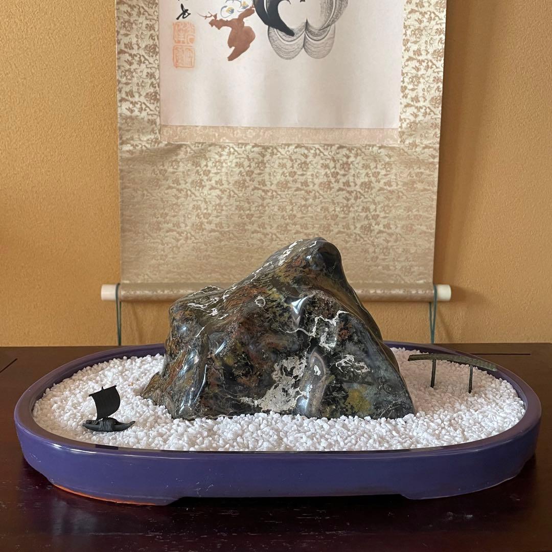 水石 鑑賞石 飾り石 盆栽 庭園 添配 蟹 ミニチュア蟹