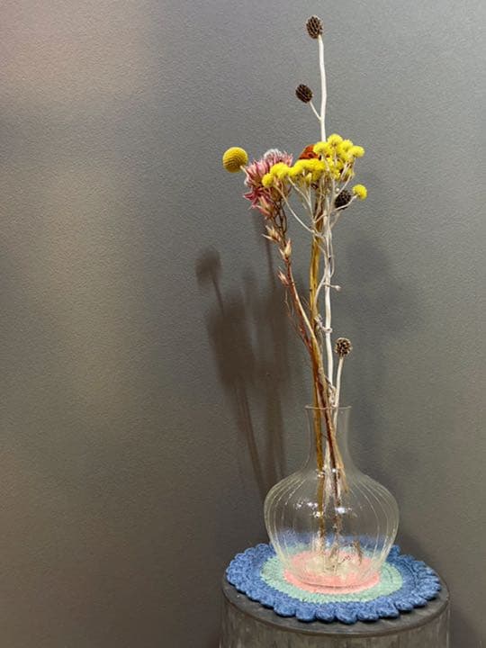 ビンテージ 花瓶 ガラス フラワーベース