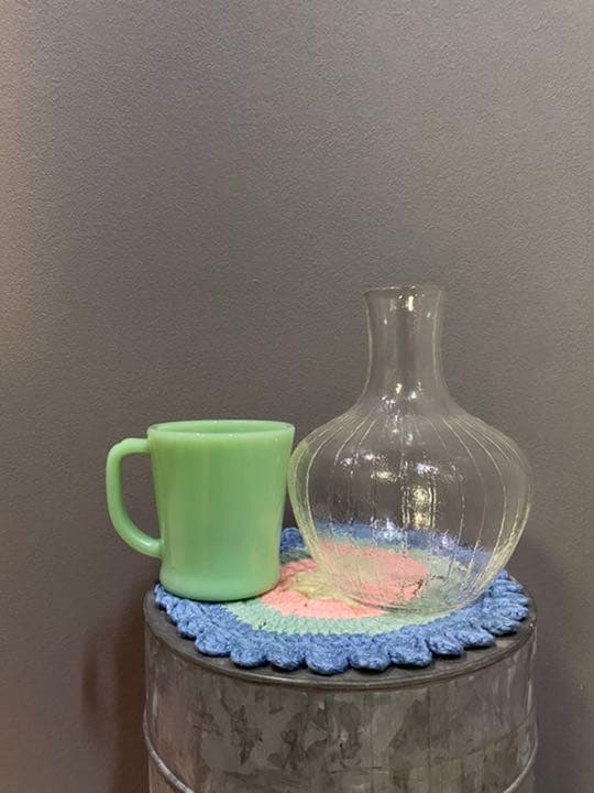 ビンテージ 花瓶 ガラス フラワーベース