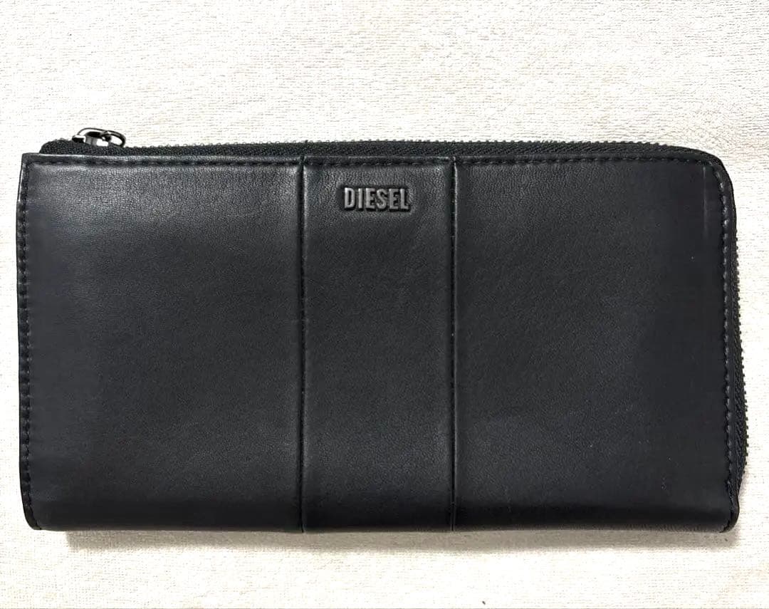 [ 最終値下げ！未使用品・極美品 ]DIESEL ブラックレザー 長財布